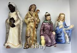 Vintage Goebel Hummel 11 Piece Nativity Set, with House, Mat, Tmk4, Nice Condition