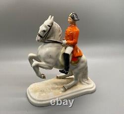 Vintage Goebel Lipizzan Dressage Horse Stallion Rider Porcelain Figurine GF 138