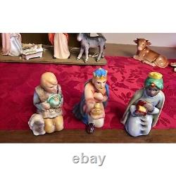 Vintage Goebel Nativity Set 11 Piece Porcelain Figurines Hand-Painted Christmas