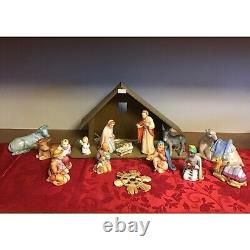 Vintage Goebel Nativity Set 11 Piece Porcelain Figurines Hand-Painted Christmas