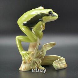 Vintage Goebel Tree Frog Porcelain Figurine, Stamped W Germany #35017