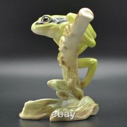 Vintage Goebel Tree Frog Porcelain Figurine, Stamped W Germany #35017