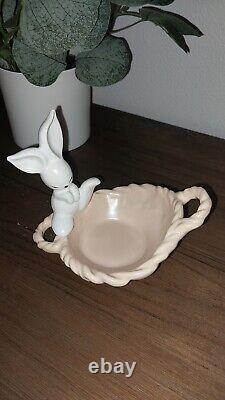 Vintage Goebel W Germany Bunny on Basket Figure