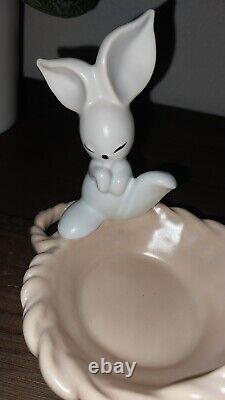 Vintage Goebel W Germany Bunny on Basket Figure