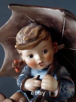 Vintage Goebel W. Germany porcelain Girl w Umbrella figurine 1957, 4.9 inches