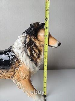 Vintage Goebel West Germany Very Large Collie Dog Figurine Statue 17 x 12 x 6