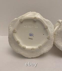 Vintage Goebel by Frobek 42 329 22 White and Gold Angel Candleholders (2) Rare