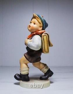 Vintage HUMMEL Goebel W. Germany School Boy Porcelain Figurine Sculpture