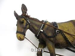 Vintage Heidelberg Haus Germany Farmer Plowing With Mule Figurine Folk Art