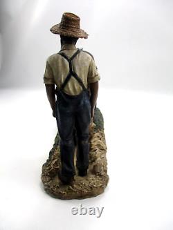 Vintage Heidelberg Haus Germany Farmer Plowing With Mule Figurine Folk Art