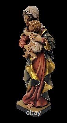 Vintage Holzschnitzereien Germany Wooden Figurine Figure Madonna Child 11 3/4