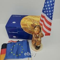 Vintage Hummel Figurine Number 103 739/I Call to Glory with Flags