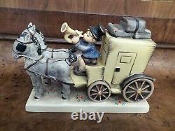 Vintage Hummel Figurine Stagecoach Two Horses