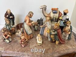 Vintage Hummel Goebel 16 pc Nativity set West Germany Larger Figurines Gorgeous