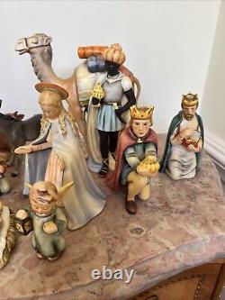 Vintage Hummel Goebel 16 pc Nativity set West Germany Larger Figurines Gorgeous