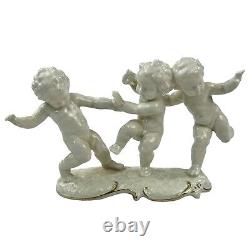 Vintage Hutschenreuther Germany figurine 3 dancing cherubs K. Tutter EXCELLENT