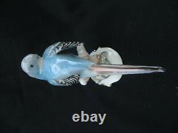 Vintage Hutschenreuther Karl Tutter Blue Parakeet / Budgie Bird Figurine 5 H