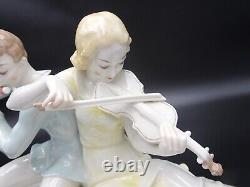 Vintage Hutschenreuther Sonata Musical Figurine 16 In Length Carl Werner