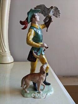 Vintage Kaiser German Bochmann Hunter With Dog & Falcon Porcelain Figurine 11