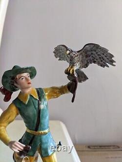 Vintage Kaiser German Bochmann Hunter With Dog & Falcon Porcelain Figurine 11