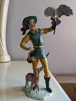 Vintage Kaiser German Bochmann Hunter With Dog & Falcon Porcelain Figurine 11