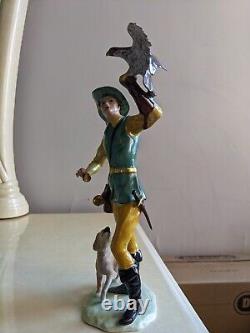 Vintage Kaiser German Bochmann Hunter With Dog & Falcon Porcelain Figurine 11