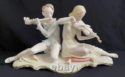 Vintage LARGE Hutschenreuther Porcelain Figurine Sonata Signed Carl Werner