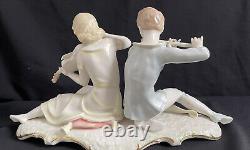 Vintage LARGE Hutschenreuther Porcelain Figurine Sonata Signed Carl Werner