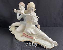 Vintage LARGE Hutschenreuther Porcelain Figurine Sonata Signed Carl Werner