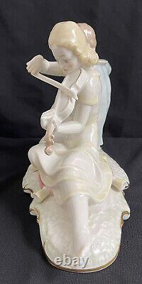 Vintage LARGE Hutschenreuther Porcelain Figurine Sonata Signed Carl Werner