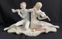 Vintage LARGE Hutschenreuther Porcelain Figurine Sonata Signed Carl Werner