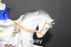 Vintage Lady Horse Porcelain Figurine Germany (Sitzendorf Dresden)