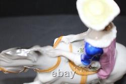 Vintage Lady Horse Porcelain Figurine Germany (Sitzendorf Dresden)