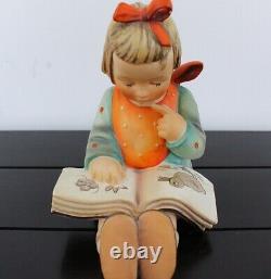Vintage M. J. Hummel W. Germany Book Worm 14/B Girl Porcelain Figurine