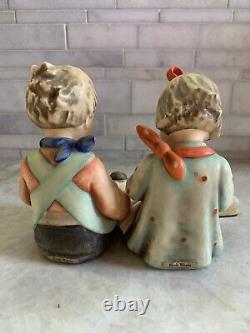 Vintage M. J. Hummel W. Germany Book Worm Boy & Girl Porcelain Figurines