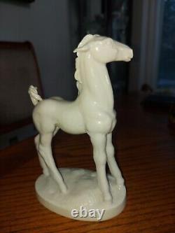 Vintage MEISSEN Horse Figurine Foal Colt A1136 German Porcelain Perfect, rare