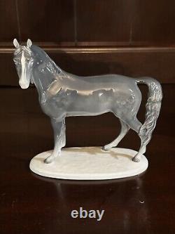 Vintage Metzler Ortloff Porcelain East Germany Horse Art Statue