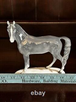 Vintage Metzler Ortloff Porcelain East Germany Horse Art Statue