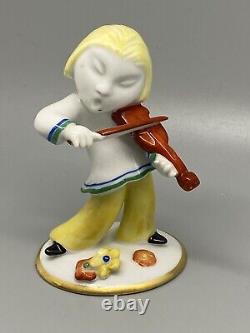 Vintage Metzler & Ortloff Walter Bosse Art Deco Porcelain Musician Violinist