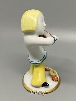 Vintage Metzler & Ortloff Walter Bosse Art Deco Porcelain Musician Violinist