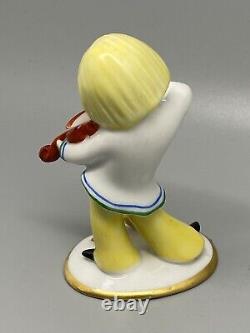 Vintage Metzler & Ortloff Walter Bosse Art Deco Porcelain Musician Violinist