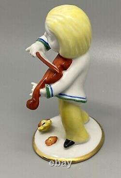 Vintage Metzler & Ortloff Walter Bosse Art Deco Porcelain Musician Violinist