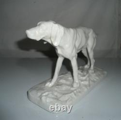 Vintage NYMPHENBURG Porcelain Dog Pointer Figurine PJ MENE Germany