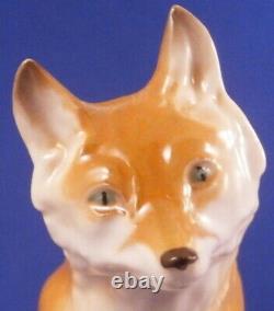 Vintage Nymphenburg Porcelain Fox Figure Figurine Porzellan Fuchs Figur German
