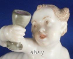 Vintage Nymphenburg Porcelain Wino Putto Figure Figurine Porzellan Wein Figur