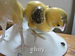 Vintage Nymphenburg Western Germany Yellow Baby Chicks 5 1/2 Figurine