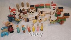 Vintage Old Antique Made in Germany Wooden Figurines 1 to 2 Figures Houses