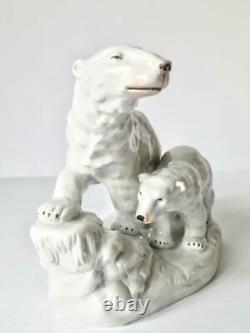 Vintage Original Porcelain Figurine Porcelain Polar Bear Germany Marked