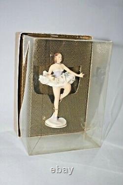 Vintage Porcelain Figure Dresden Ballet Dancer Doll Boxed- Germany