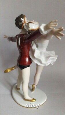 Vintage Porcelain Figurine Figure Ballerina Statue Wallendorf Germany Decorative